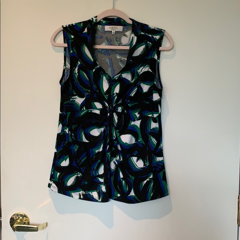 Multicolor sleeveless blouse